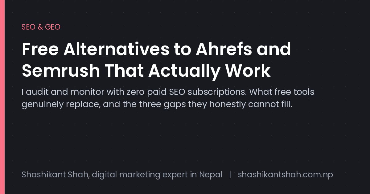 Free SEO tools compared against paid subscription features