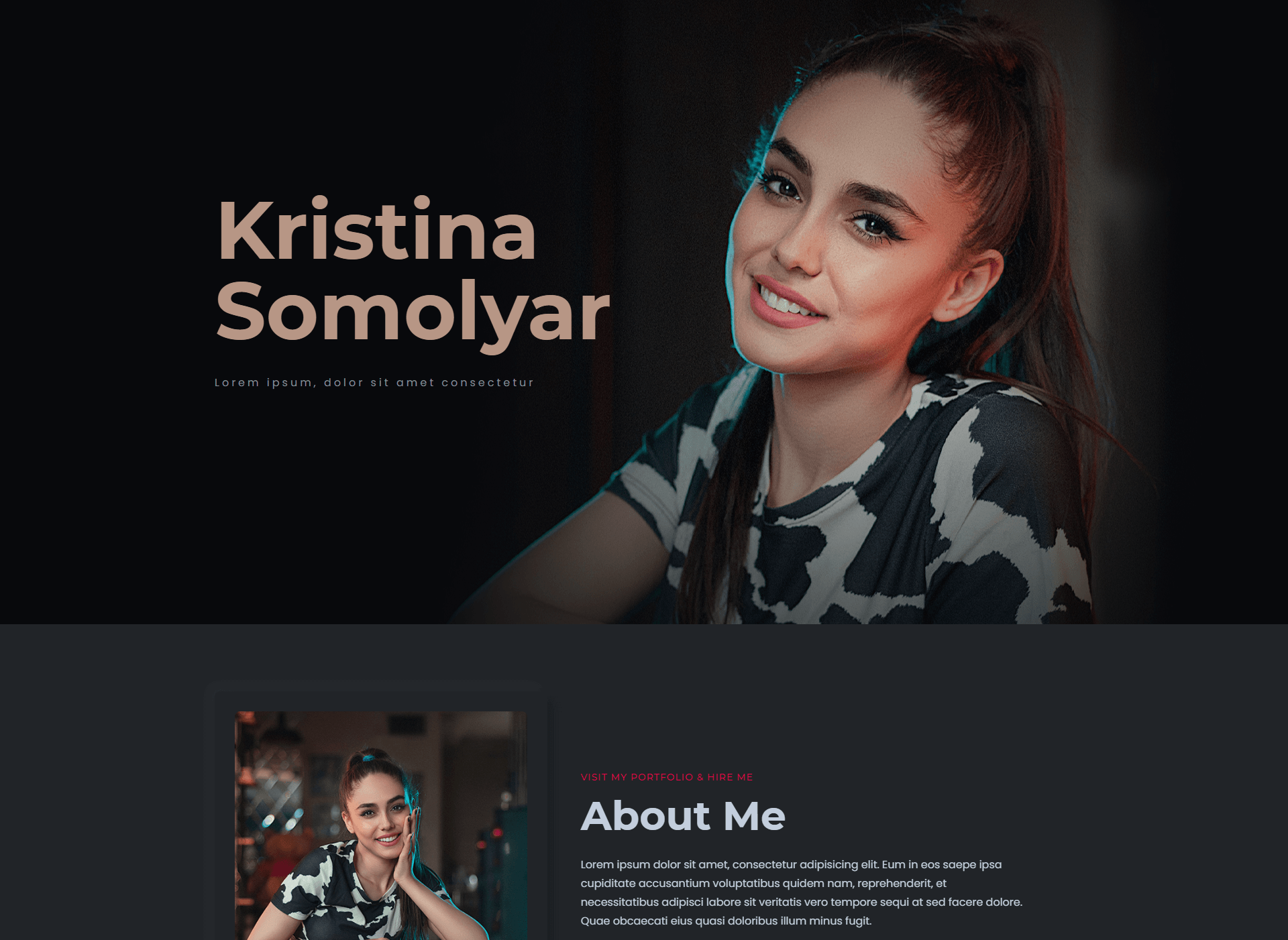 Fashion designer website design preview