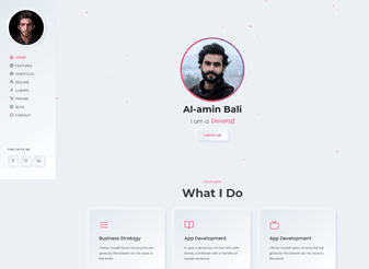 Consultant website design, light version, preview