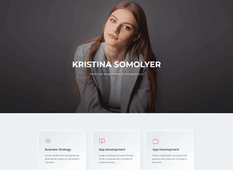 Model website design, light version, preview