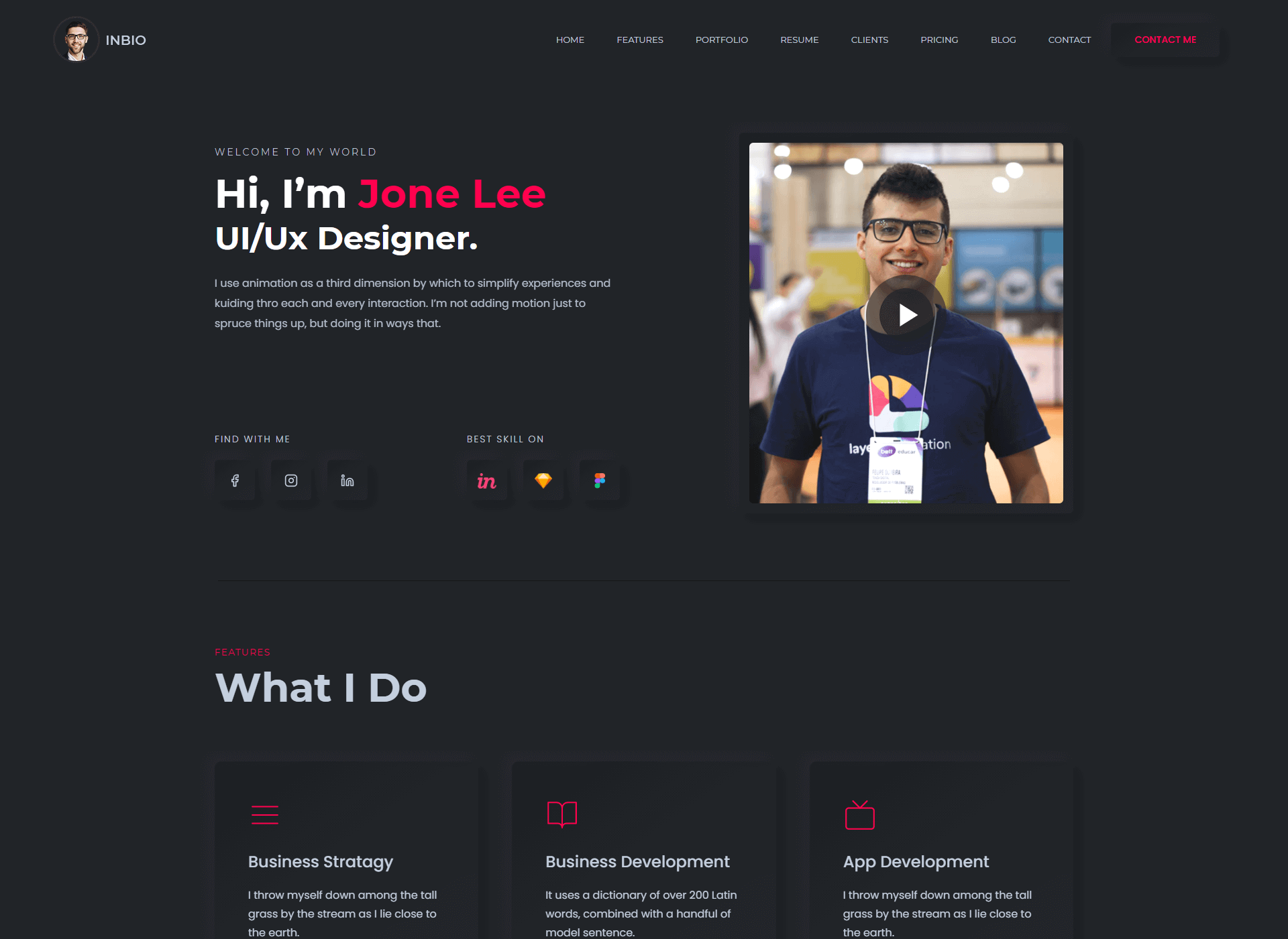 Graphic designer website design preview