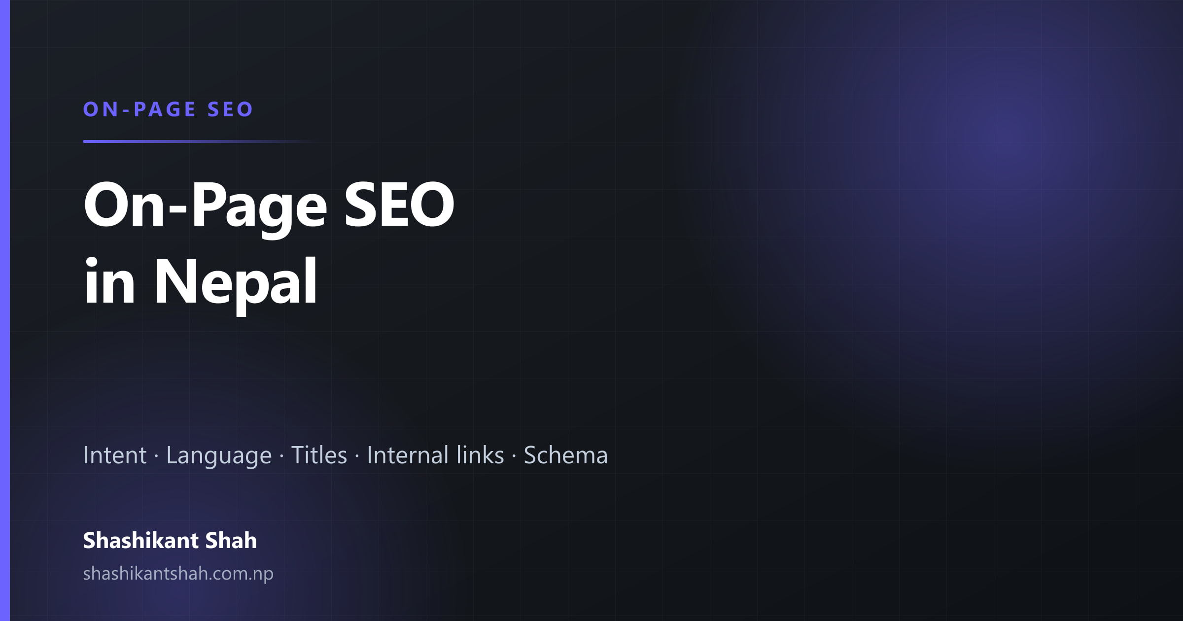 Title card reading On-Page SEO in Nepal